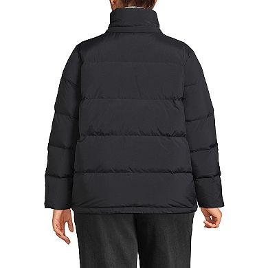 Plus Size Lands' End Down Puffer Jacket with Removable Hood