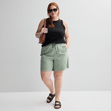 Plus Size Sonoma Goods For Life® Easy Paperbag Waist Bermuda Shorts