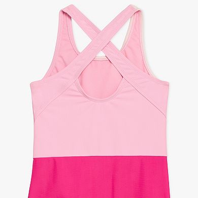 Girls 4-16 Lands' End Colorblock One-Piece Swimsuit