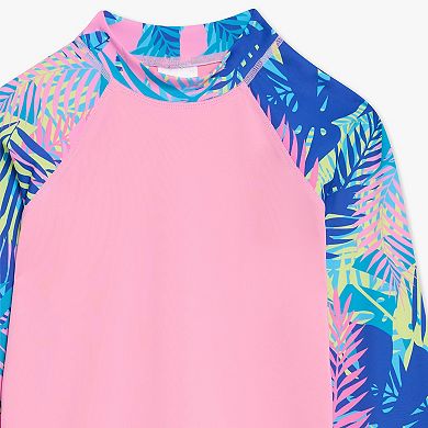 Girls 2-16 Lands' End Long Sleeve Mock Neck Rashguard Swim Top