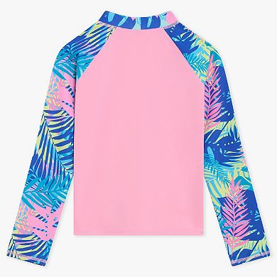 Girls 2-16 Lands' End Long Sleeve Mock Neck Rashguard Swim Top