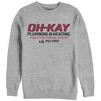 Big & Tall Home Alone Oh-Kay Plumbing & Heating Logo Graphic Fleece