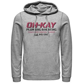 Big & Tall Home Alone Oh-Kay Plumbing & Heating Logo Graphic Hoodie