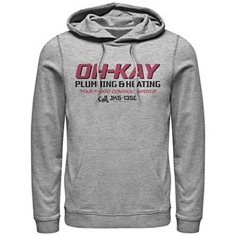 Big & Tall Home Alone Oh-Kay Plumbing & Heating Logo Graphic Hoodie