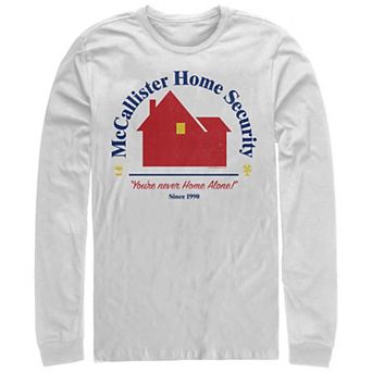 Big & Tall Home Alone McCallister Home Security Logo Long Sleeve Graphic Tee