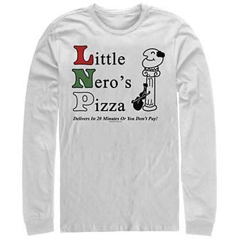 Big & Tall Home Alone Little Nero's Pizza Long Sleeve Graphic Tee