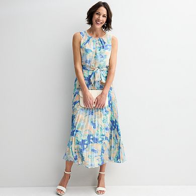 Women's Sandra Darren Sleeveless Chiffon Midi Dress