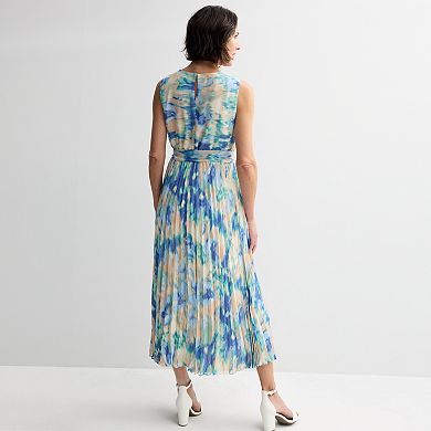 Women's Sandra Darren Sleeveless Chiffon Midi Dress