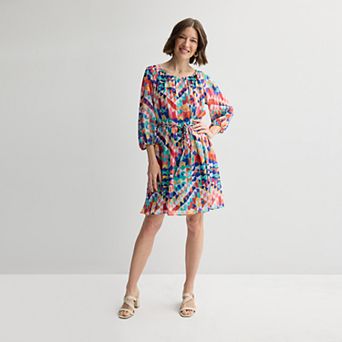 Women's Sandra Darren Printed Chiffon Dress