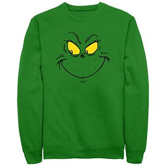 Big & Tall Dr. Seuss Grinch Naughty Face Graphic Fleece