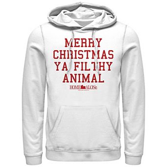 Big & Tall Home Alone Merry Christmas Ya Filthy Animal Graphic Hoodie