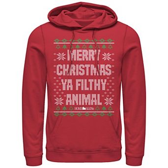 Big & Tall Home Alone Merry Christmas Ya Filthy Animal Sweater Graphic Hoodie