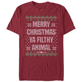 Big & Tall Home Alone Merry Christmas Ya Filthy Animal Sweater Graphic Tee