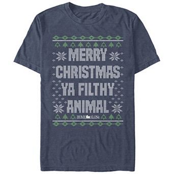 Big & Tall Home Alone Merry Christmas Ya Filthy Animal Sweater Graphic Tee