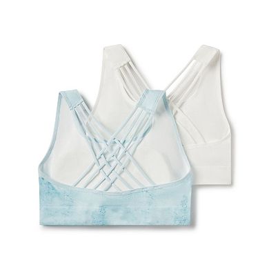 Girls Limited Too 2-pk Seamless Cross Back Sporty Bra