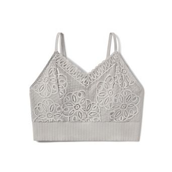 Girls Limited Too Longline Seamless & Lace Bra with Convertible Racerback