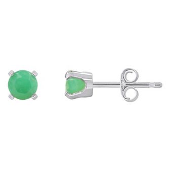 Celebration Gems 14k White Gold Round Gemstone Stud Earrings