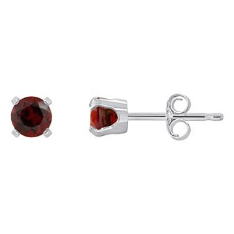Celebration Gems 14k White Gold Round Gemstone Stud Earrings