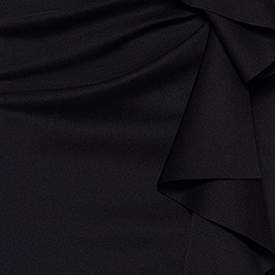 Women's X Evenings Long Techno Scuba One Shoulder Ruffle Detail Dress