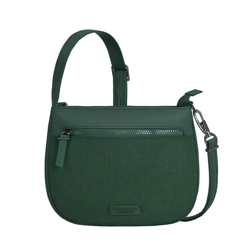 Travelon Metro Anti-Theft Saddle Crossbody Bag, Forest Grey