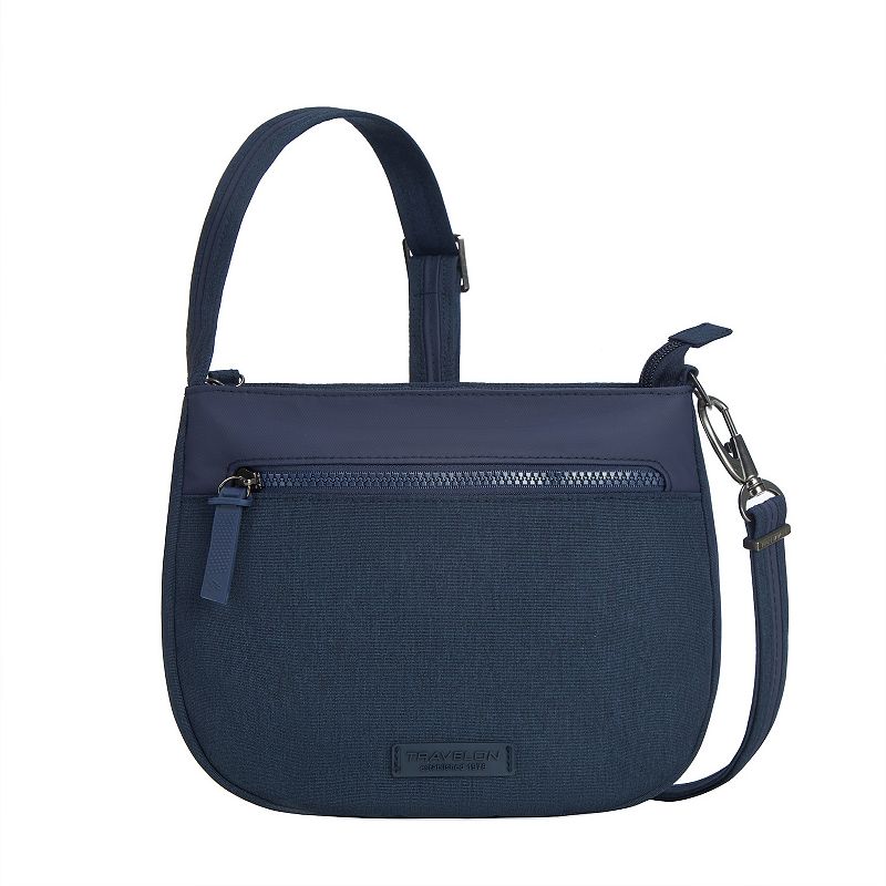 Travelon Metro Anti-Theft Saddle Crossbody Bag, Navy Grey