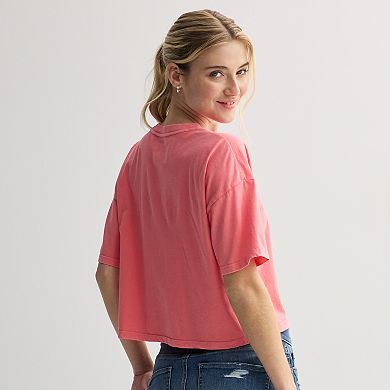 Juniors' SO Boxy Crop Pocket Tee