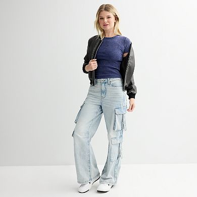 Juniors' SO® Slim Fit Baby Tee
