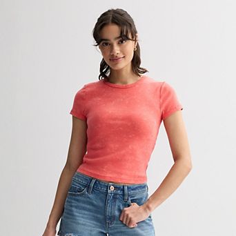 Juniors' SO® Slim Fit Baby Tee