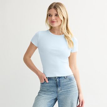 Juniors' SO® Slim Fit Baby Tee