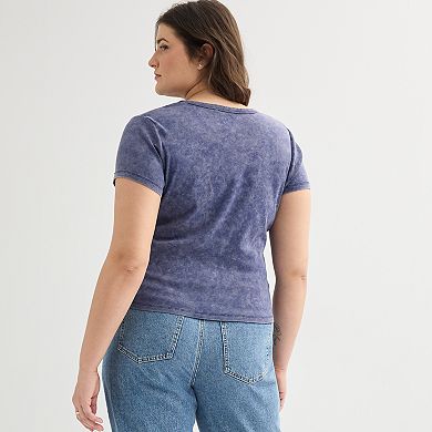 Juniors' Plus Size SO® Slim Fit Baby Tee
