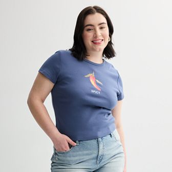 Juniors' Plus Size SO® Slim Fit Baby Tee