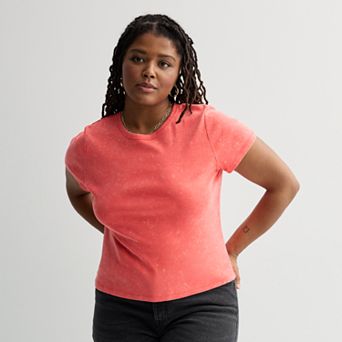 Juniors' Plus Size SO® Slim Fit Baby Tee