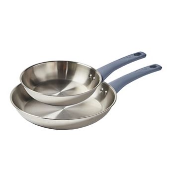 T-Fal Essentials Stainless Steel 2 pc Frypan Set