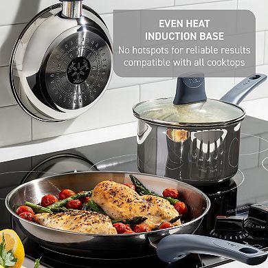 T-Fal Essentials 3.2-qt Stainless Steel Saucepan With Lid