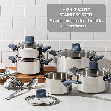 T-Fal Essentials 3.2-qt Stainless Steel Saucepan With Lid
