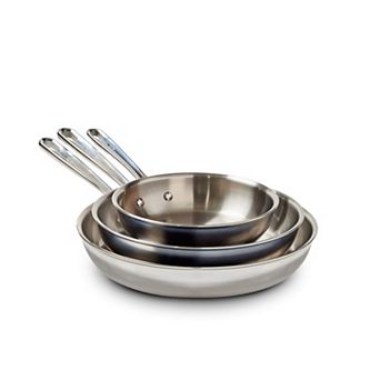 T-Fal Pro Tri-Ply Stainless Steel 3 pc Frypan Set