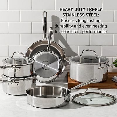 T-Fal Pro Tri-Ply Stainless Steel 8-Inch Frypan