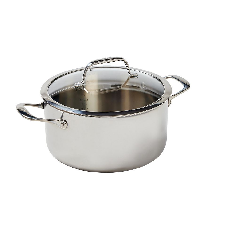 T−FAL KO3050JP T-Fal Pro Tri-Ply Stainless Steel 6-qt. Dutch Oven with Lid