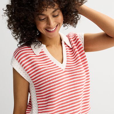 Women's Sonoma Goods For Life® Collared Sweater Vest