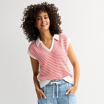 Women's Sonoma Goods For Life® Collared Sweater Vest