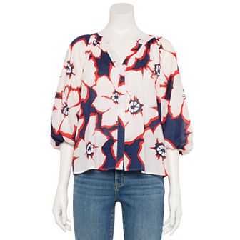 Women's Sonoma Goods For Life® Adaptive Shirred Balloon Sleeve Top