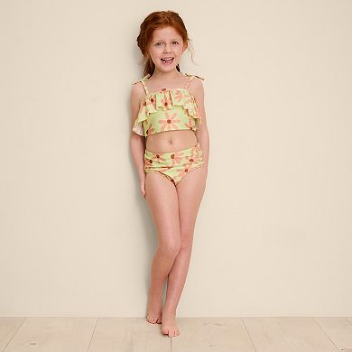 Girls 4-12 Little Co. by Lauren Conrad Ruffled Tie-Shoulder Bikini Set