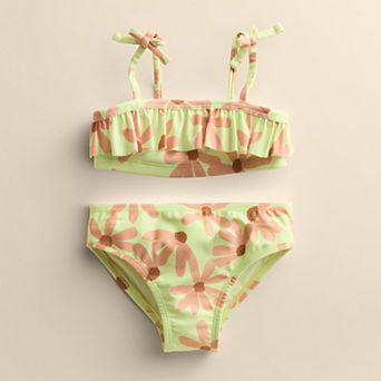 Girls 4-12 Little Co. by Lauren Conrad Ruffled Tie-Shoulder Bikini Set