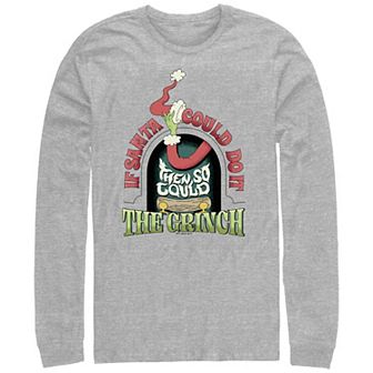 Big & Tall Dr. Seuss Grich If Santa Could Do It Long Sleeve Graphic Tee