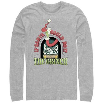 Big & Tall Dr. Seuss Grich If Santa Could Do It Long Sleeve Graphic Tee