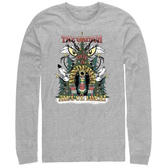 Big & Tall Dr. Seuss Grinch Got A Wonderful Awful Idea Long Sleeve Graphic Tee