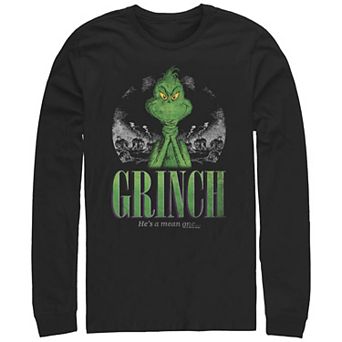 Big & Tall Dr. Seuss Grinch He Is A Mean One Long Sleeve Graphic Tee
