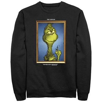 Big & Tall Dr. Seuss Grinch Portrait Never Not Grinchy Graphic Fleece