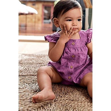 Baby Girl Carter's 3-pc. Button-front top, Seahorse Bodysuit & Diaper Cover Set