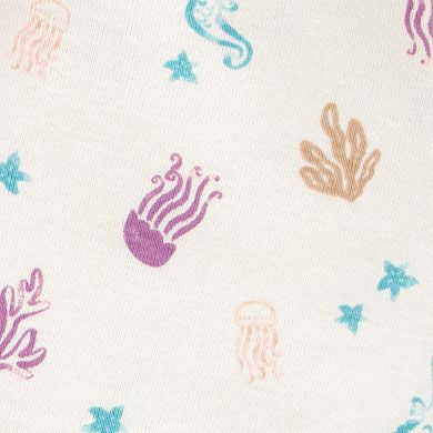 Baby Girl Carter's 3-pc. Button-front top, Seahorse Bodysuit & Diaper Cover Set